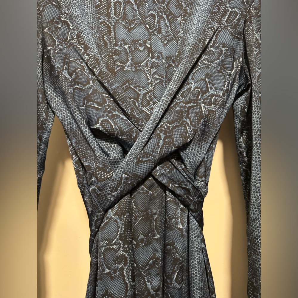 Bcbg Maxazria Pacific Blue Python Embossed Satin … - image 7